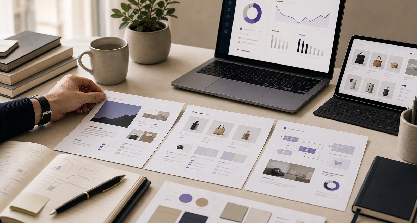 Bureau éditorial Smartshift avec guides sur WordPress, Shopify, migration et e-commerce B2B