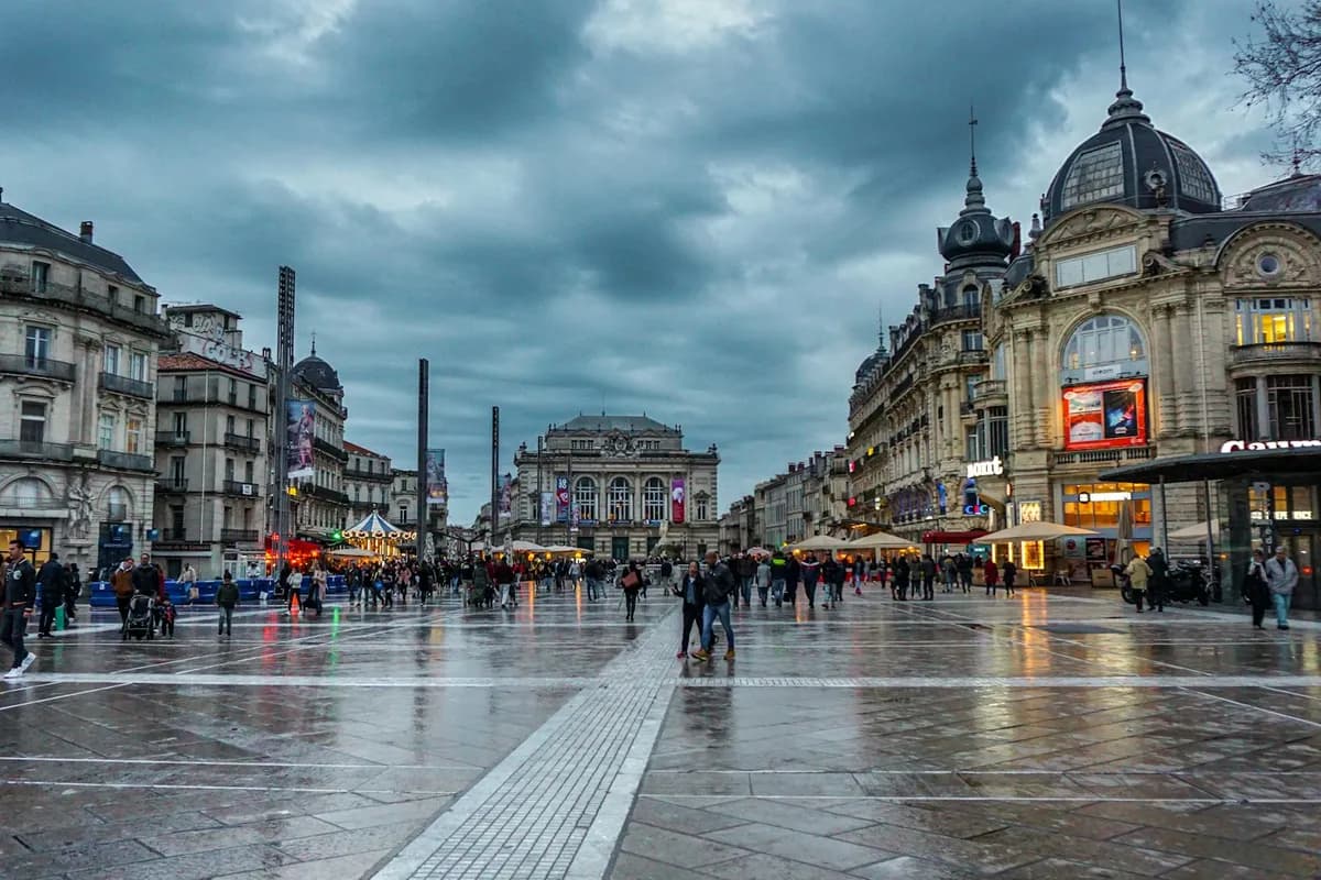 La place de la Comédie à Montpellier